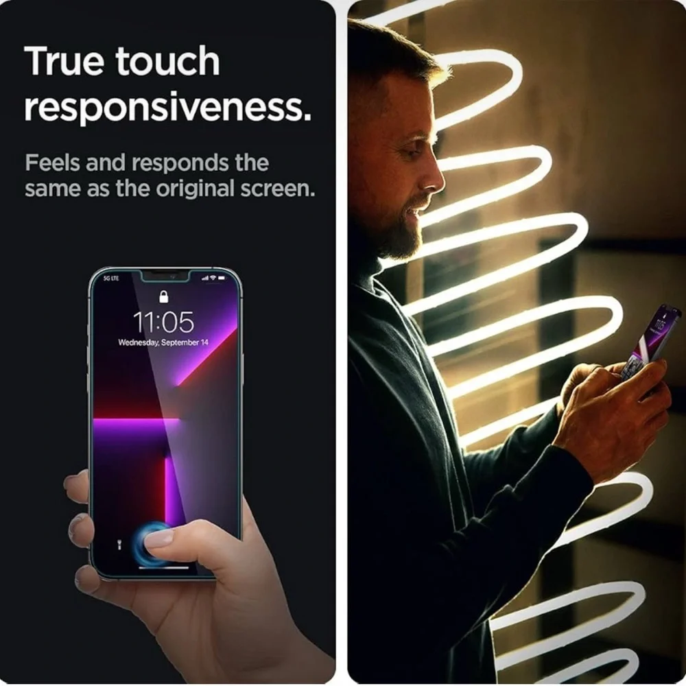 Spigen screen protector iPhone 14 Plus 13 pro max 2 PACK TEMPERED GLASS NEW!